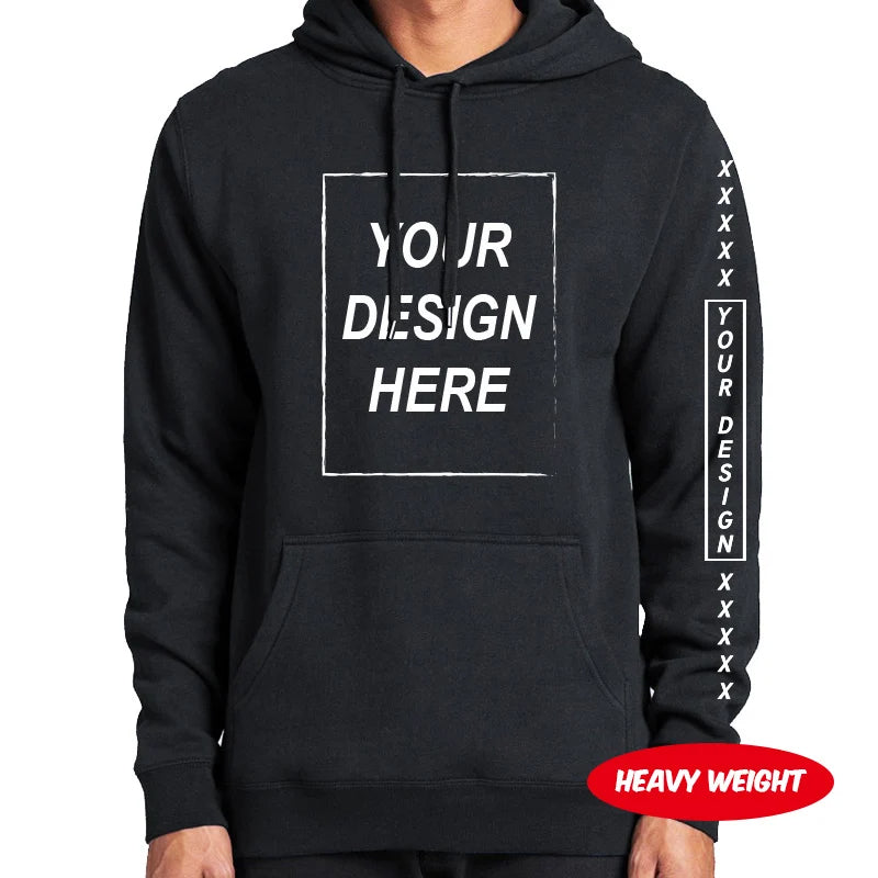 Custom Hoodie – Personalized Text or Logo Sweatshirt – Heavyweight Fleece for Men & Women