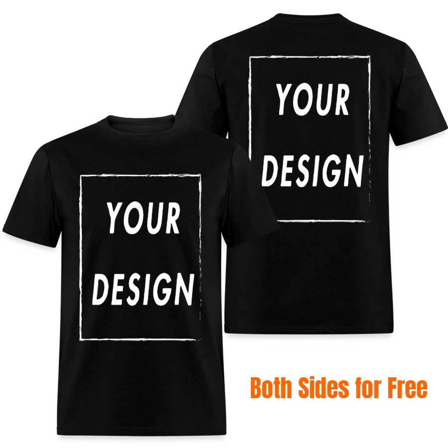 Custom T-Shirt – Design Your Own Text, Logo, or Image – Personalized Cotton Tee for Men & Women