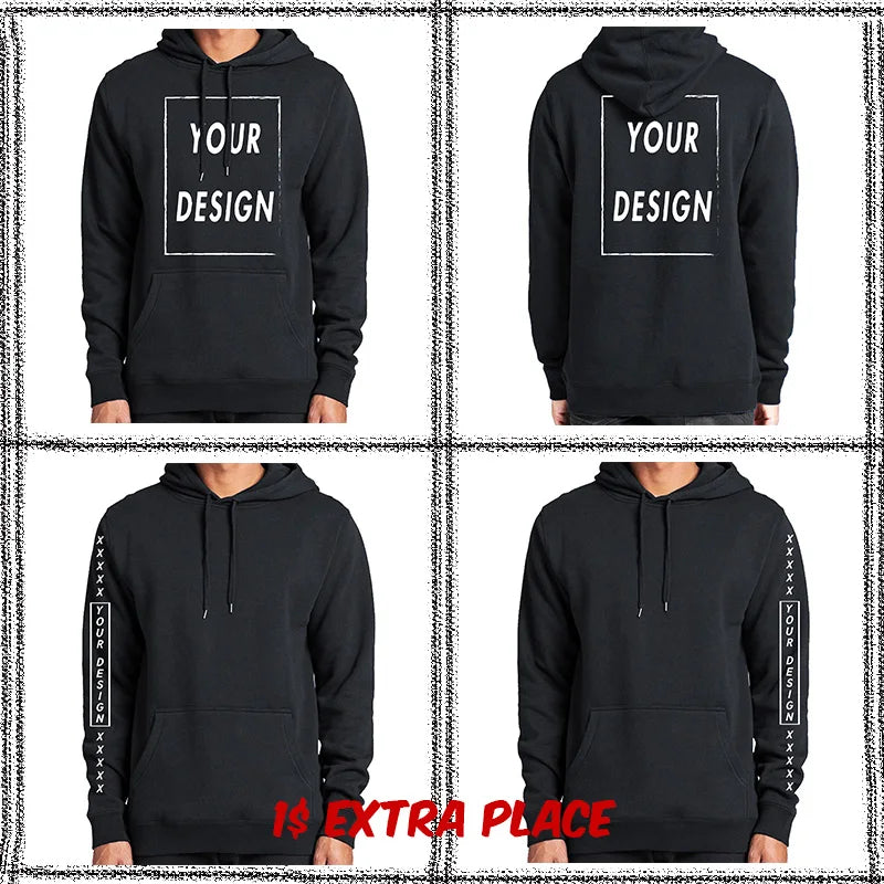 Custom Hoodie – Personalized Text or Logo Sweatshirt – Heavyweight Fleece for Men & Women
