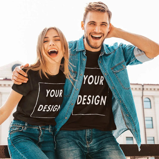 Custom T-Shirt – Design Your Own Text, Logo, or Image – Personalized Cotton Tee for Men & Women