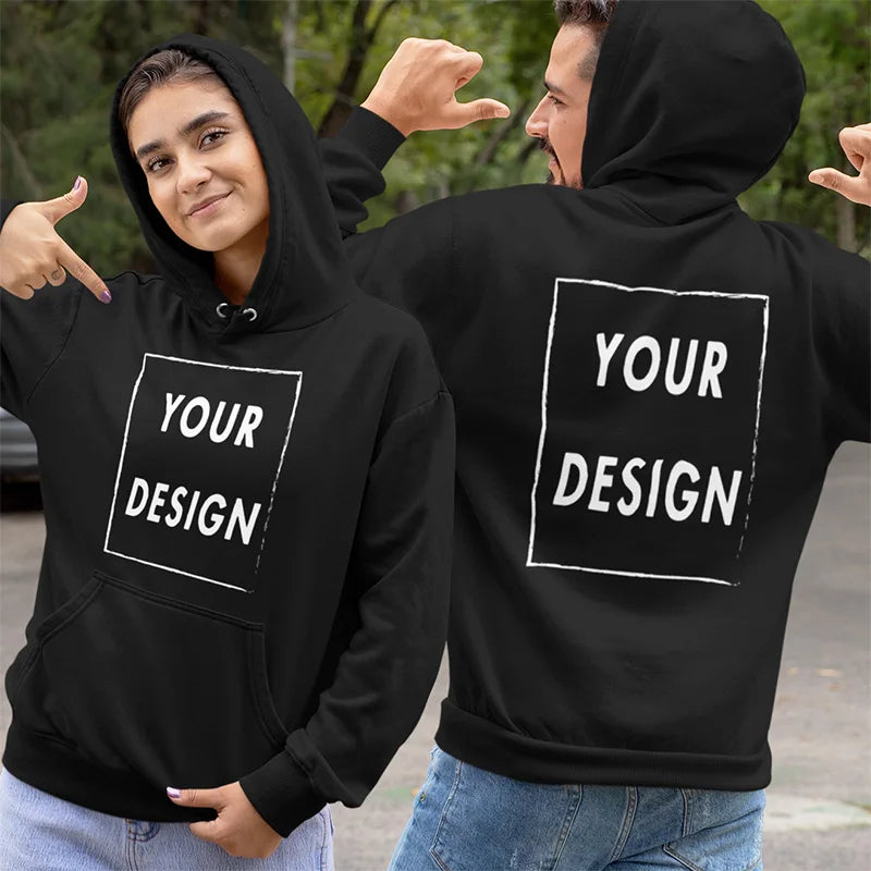 Custom Hoodie – Personalized Text or Logo Sweatshirt – Heavyweight Fleece for Men & Women
