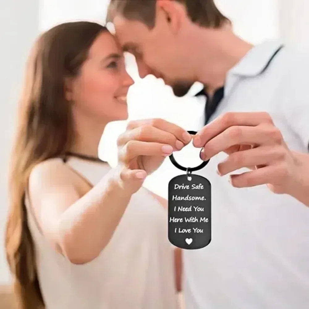 Custom Stainless Steel Keychain – Personalized Logo, Name, or Photo Pendant – Perfect Gift for Men & Women