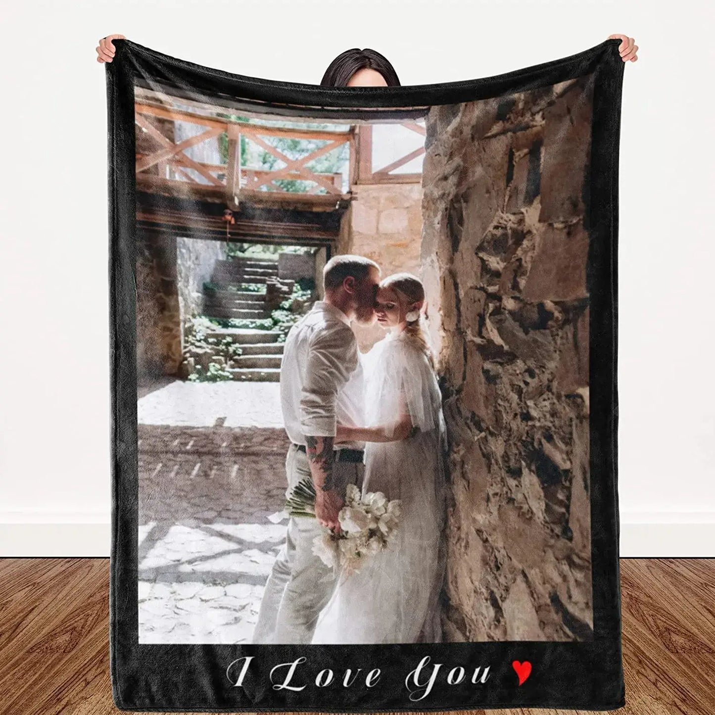 Custom Photo Collage Blanket – Personalized Throw with Pictures & Text – Perfect Gift for Christmas, Birthdays & More