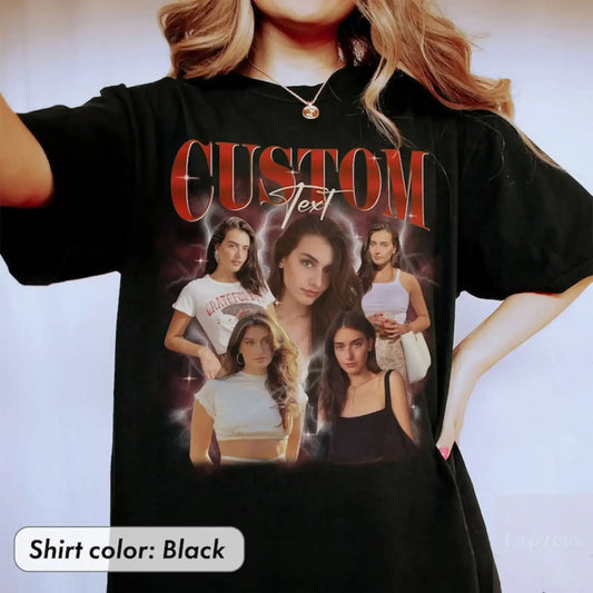 Custom Bootleg Rap T-Shirt – Personalized Photo & Design – Long or Short Sleeves
